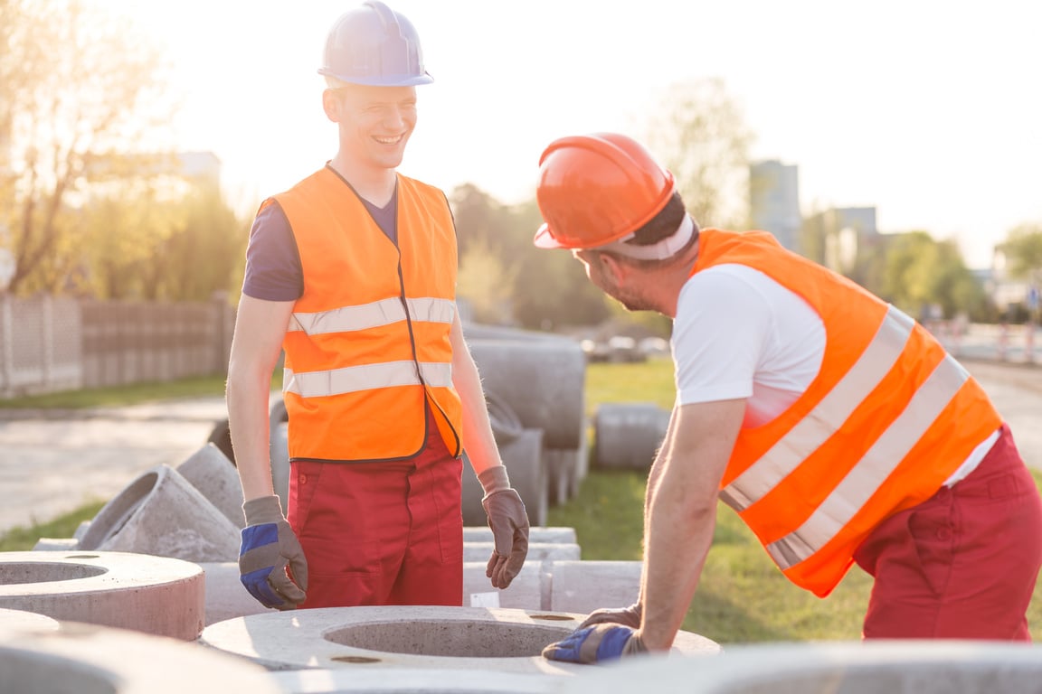 Labourers on road construction